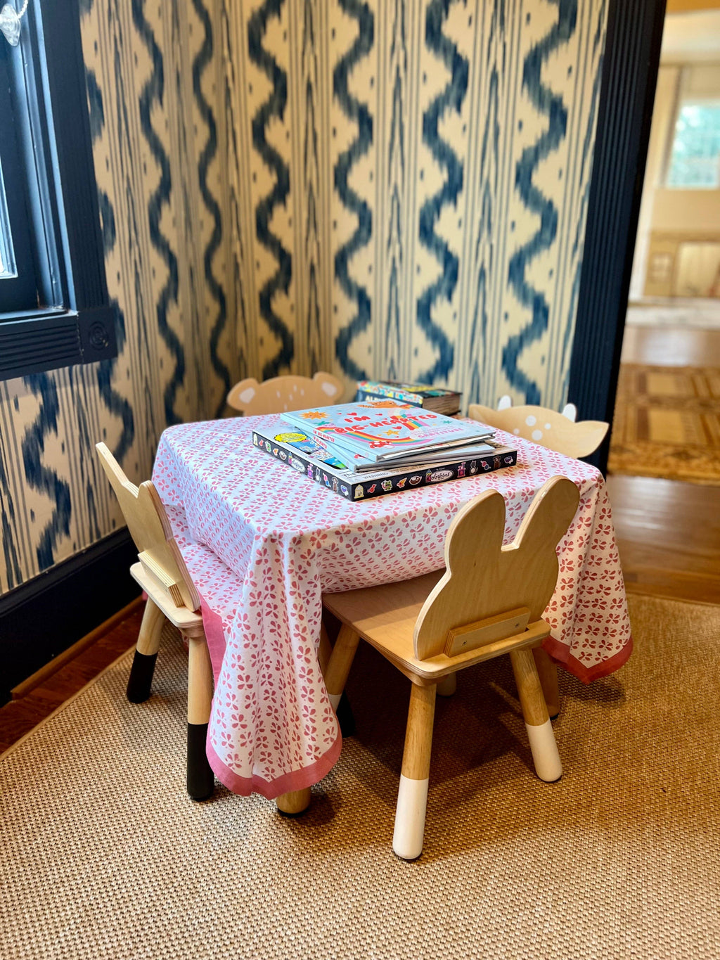 Petals Tablecloth in Dusty Rose - 44" x 44"