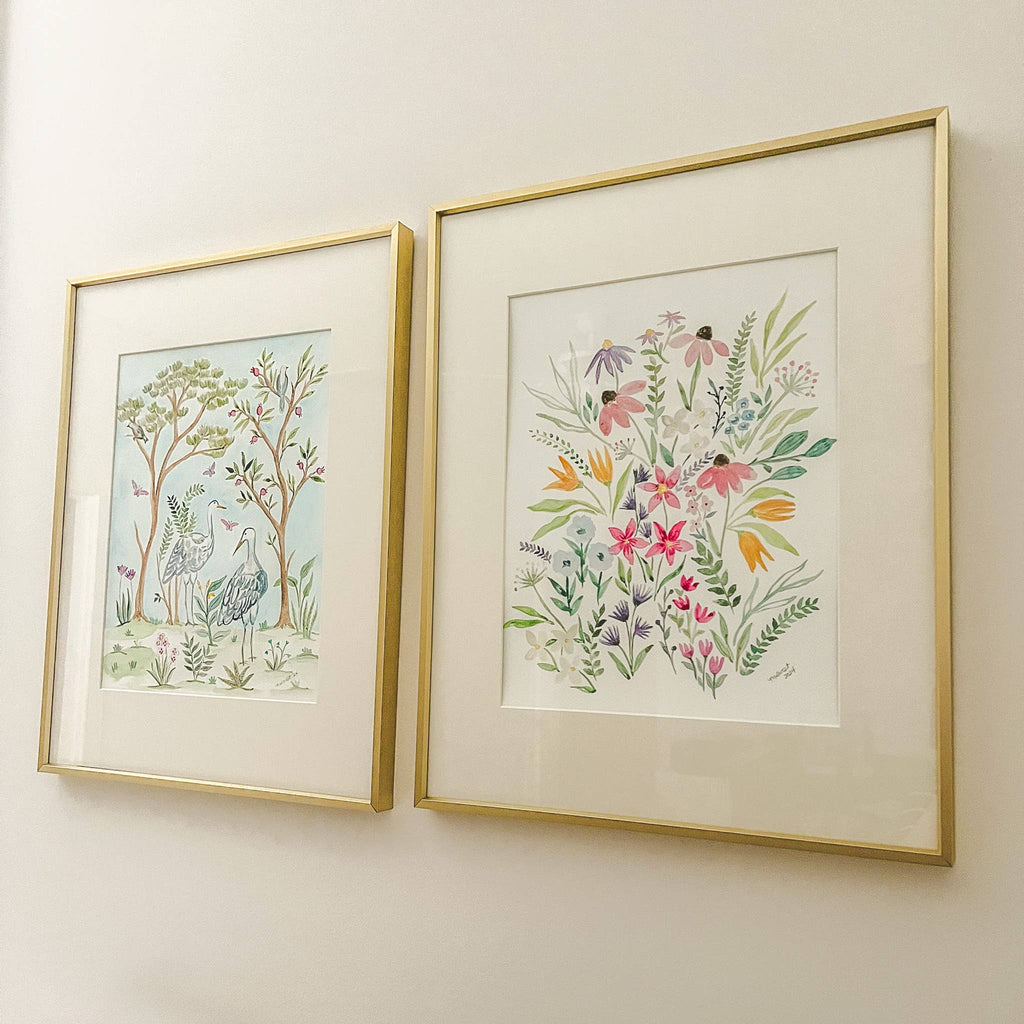 Love Birds CHINOISERIE FINE ART PRINT: 8 inches x 10 inches