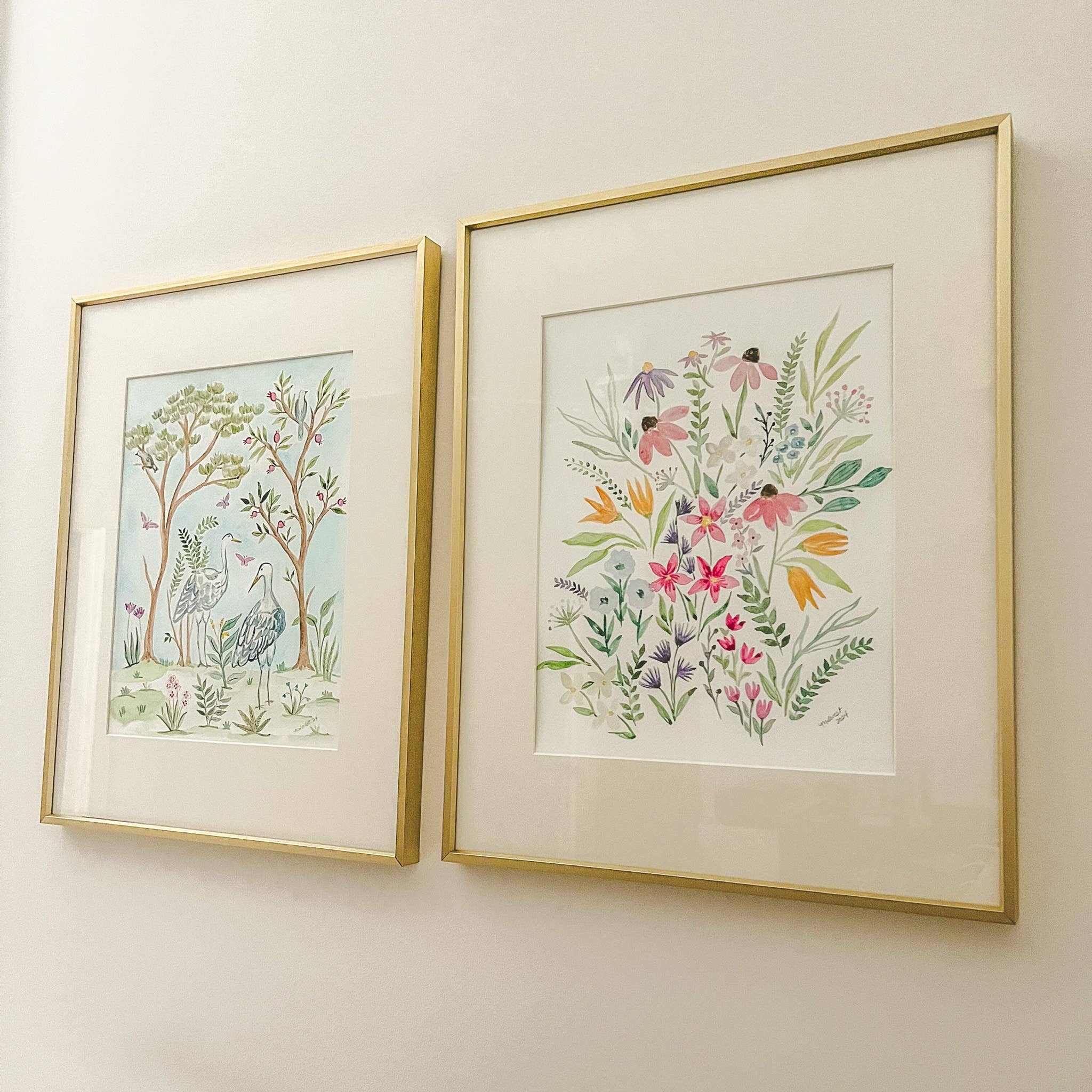 Love Birds CHINOISERIE FINE ART PRINT: 8 inches x 10 inches