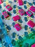 Poms Tablecloth in Bluebird