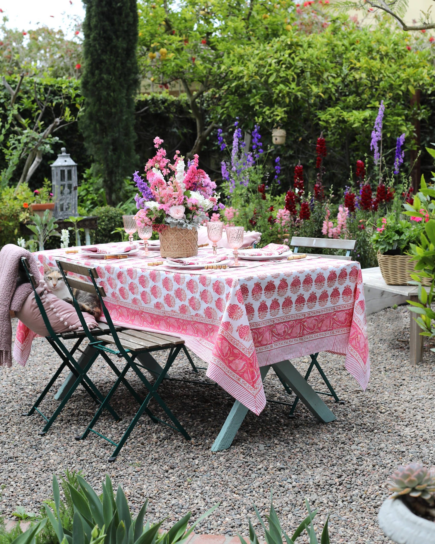 Tablecloth Pink City ON SALE: 62"x62"