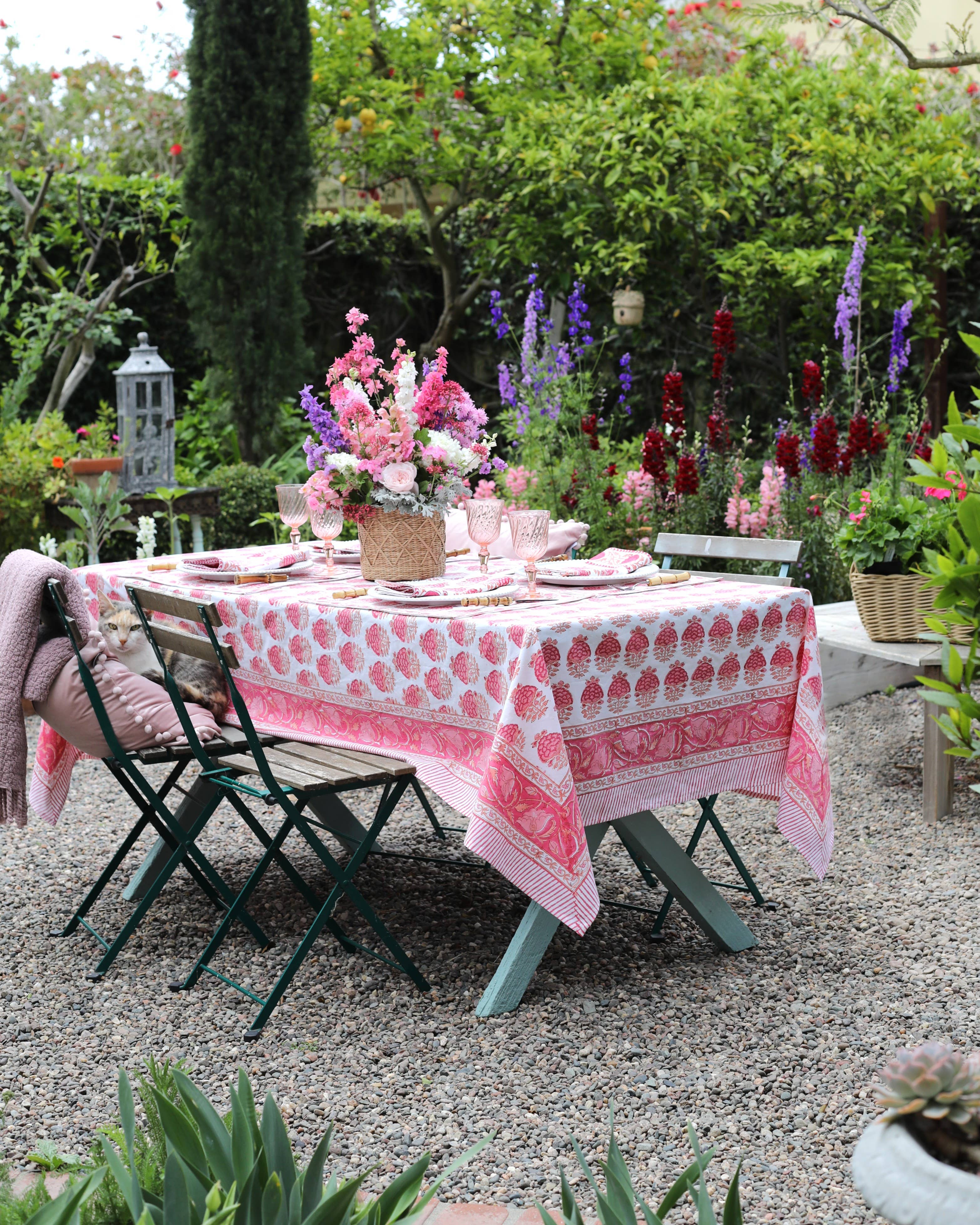 Tablecloth Pink City ON SALE: 62"x62"