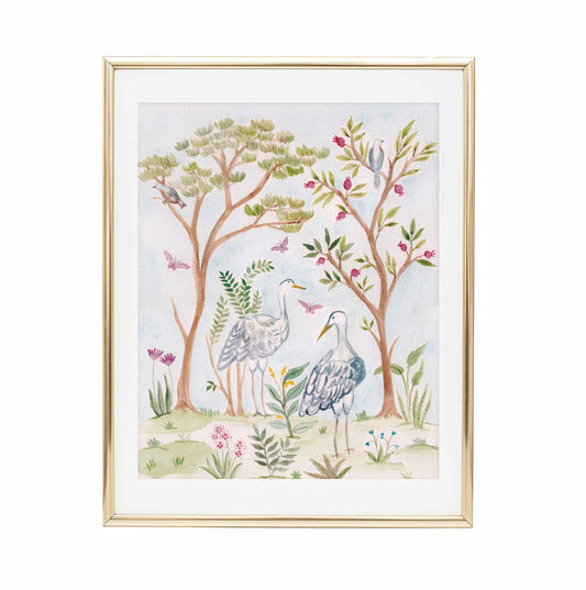 Love Birds CHINOISERIE FINE ART PRINT: 8 inches x 10 inches
