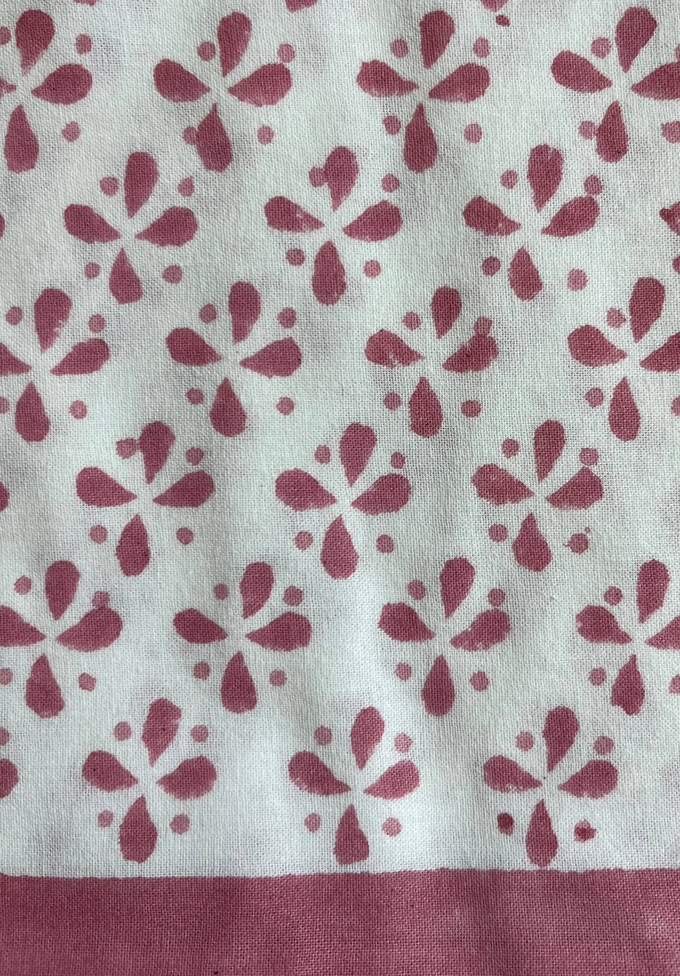 Petals Tablecloth in Dusty Rose - 44" x 44"