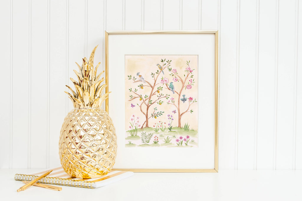 Golden Hour CHINOISERIE FINE ART PRINT: 8 inches x 10 inches