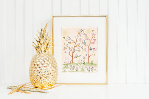 Golden Hour CHINOISERIE FINE ART PRINT: 8 inches x 10 inches