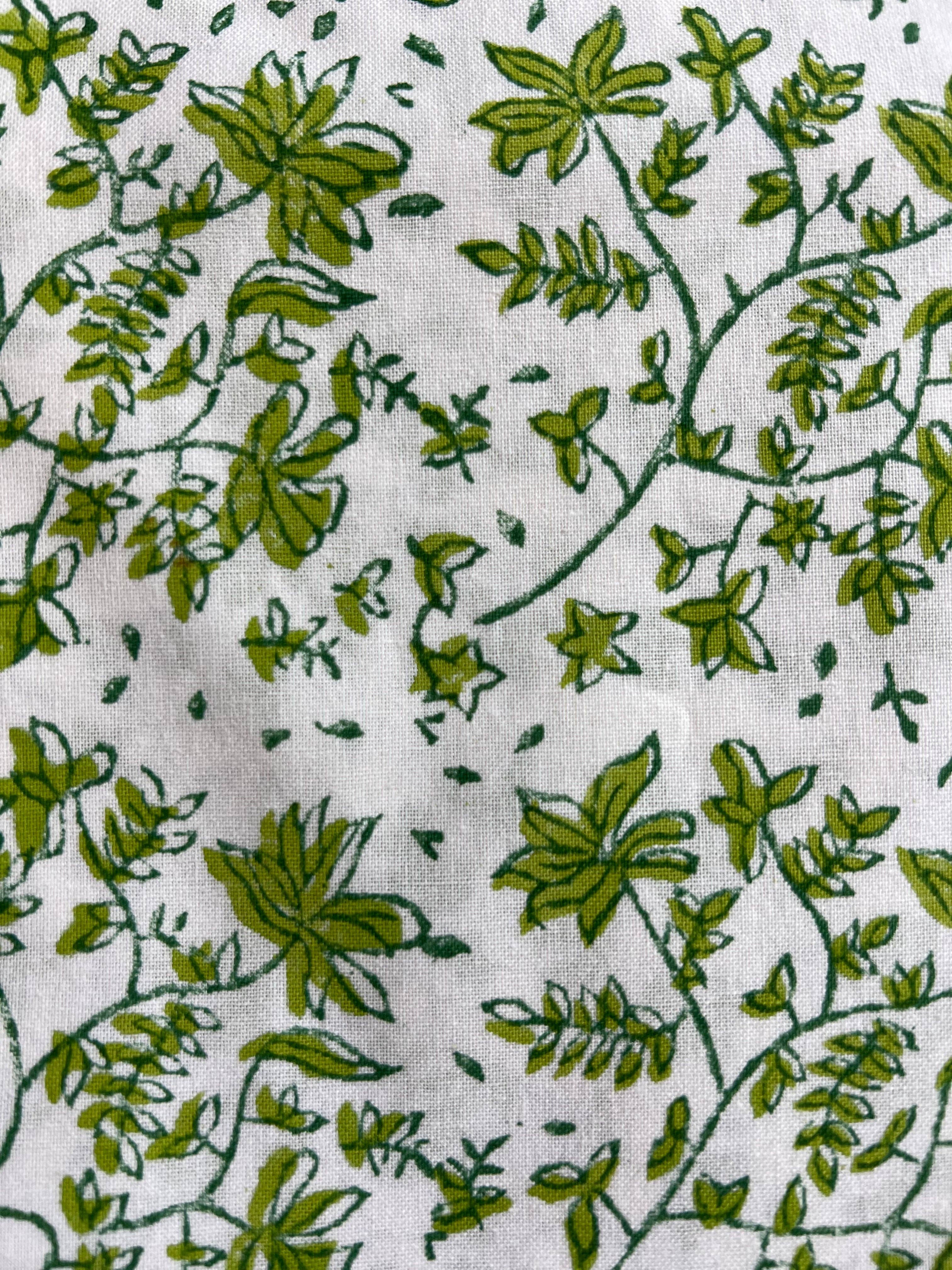 Whimsy Floral Tablecloth in Green - 44"x44"